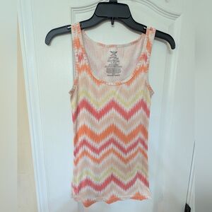 Faded Glory 'Must-Have Tank' Chevron Tank Top- Orange and Pink